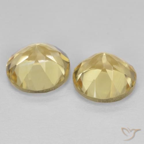 2.53 ct natürliche hellgelb Citrin-Edelsteine, Runden, VVS-VS