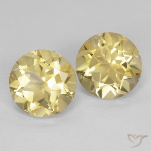 2.54 ct natürliche Helles Gold-Gelb Citrin-Edelsteine, Runden, VVS