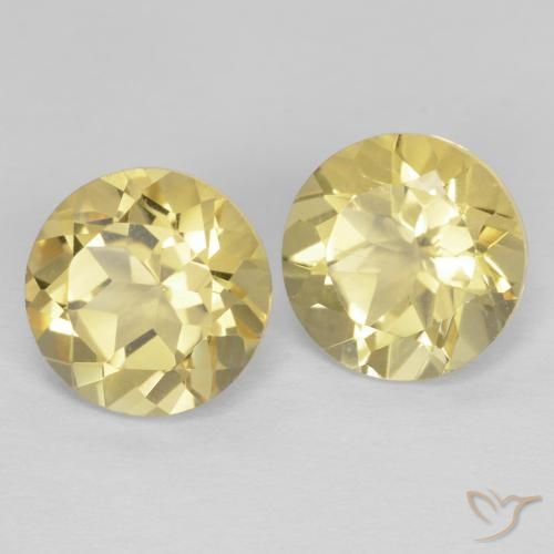 2.46 ct natürliche Sehr helles Dijongelb Citrin-Edelsteine, Runden, VVS