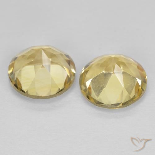 2.46 ct natürliche Sehr helles Dijongelb Citrin-Edelsteine, Runden, VVS