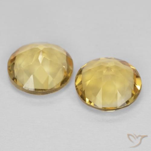 2.12 ct natürliche Helles Gold-Gelb Citrin-Edelsteine, Runden, VVS