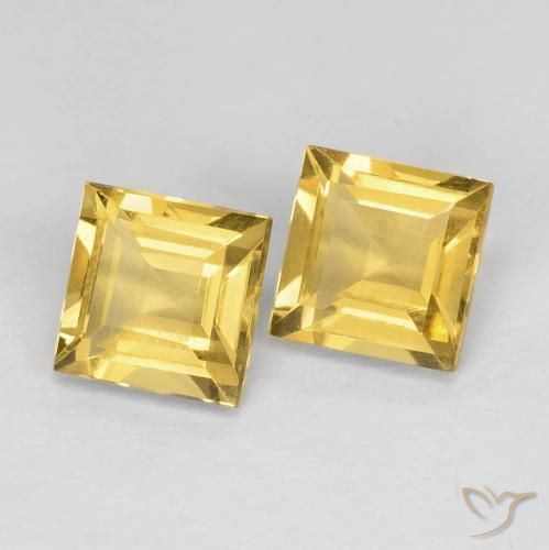 2.17 ct natürliche Golden Citrin-Edelsteine, Quadrat, VVS-VS
