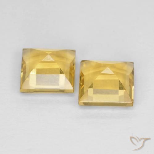 2.17 ct natürliche Golden Citrin-Edelsteine, Quadrat, VVS-VS