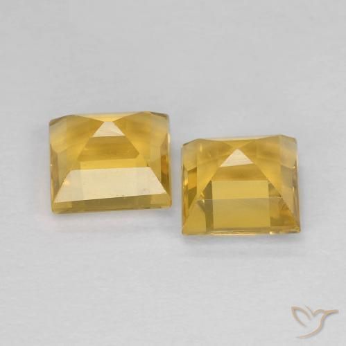 2.18 ct natürliche Golden Citrin-Edelsteine, Quadrat, VS