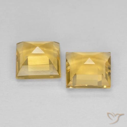 2.11 ct natürliche Golden Citrin-Edelsteine, Quadrat, VVS-VS
