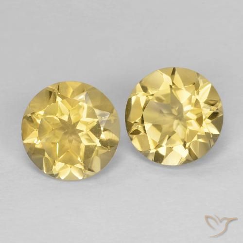 2.31 ct natürliche hellgelb Citrin-Edelsteine, Runden, VVS