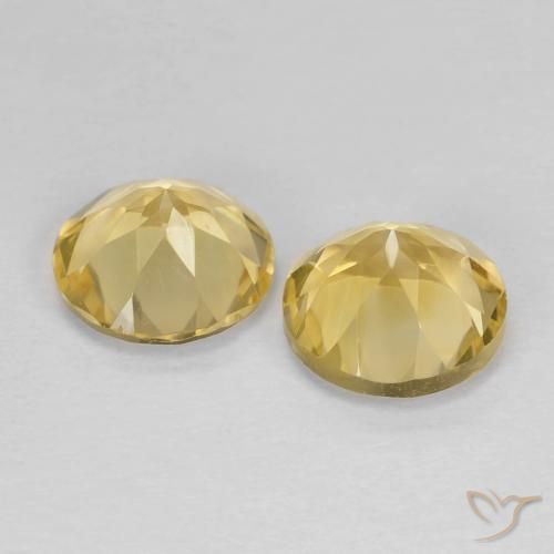 2.31 ct natürliche hellgelb Citrin-Edelsteine, Runden, VVS