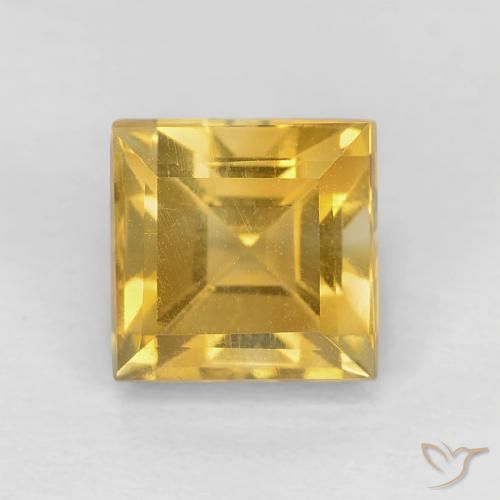 1.40ct Natürlicher Golden Citrin, Quadrat, VVS-VS