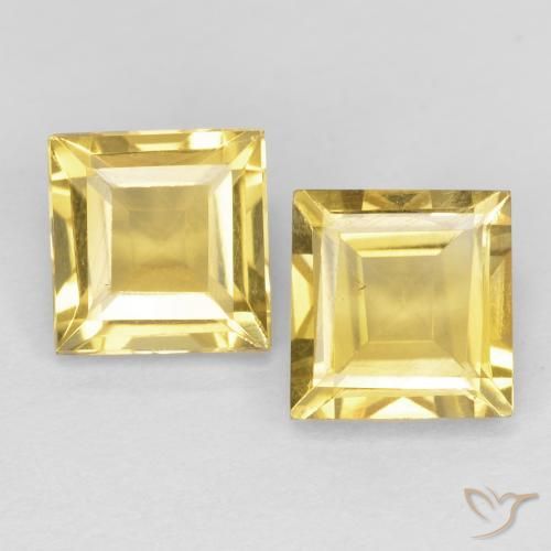 2.06ctw Natürlicher Golden Citrin, Quadrat, VS