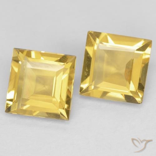 2.04 ct natürliche Golden Citrin-Edelsteine, Quadrat, VS