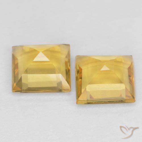 2.04 ct natürliche Golden Citrin-Edelsteine, Quadrat, VS
