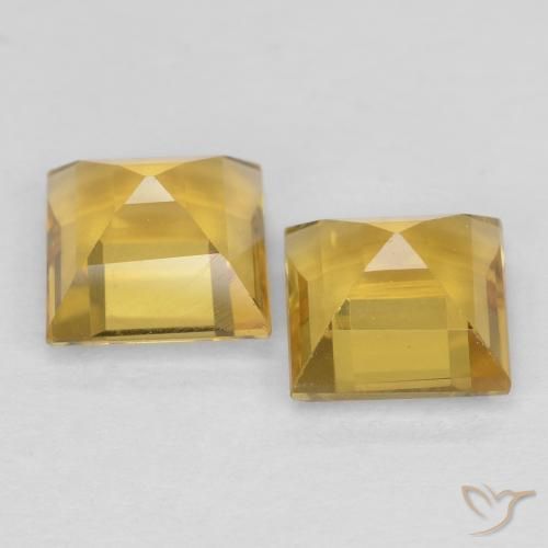 2.03 ct natürliche gold-orange Citrin-Edelsteine, Quadrat, Lichtundurchlässig