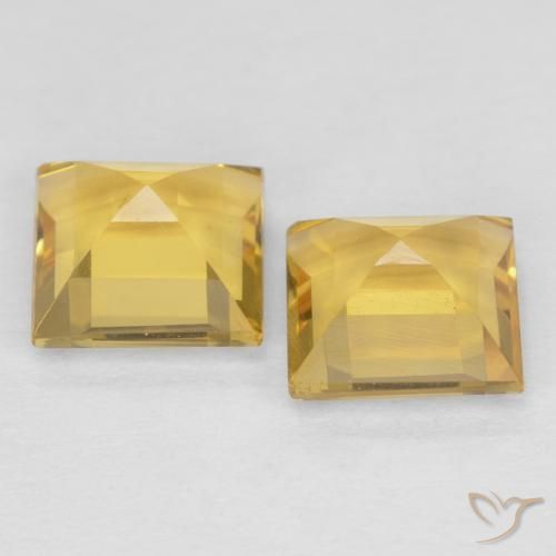 2.03 ct natürliche Helles Gold Citrin-Edelsteine, Quadrat, VS