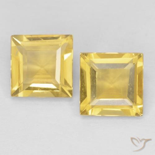 1.77ctw Natürlicher Gelblich Gold Citrin, Quadrat, VS