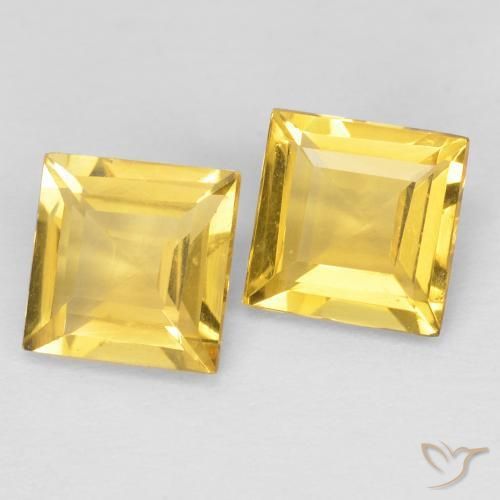 1.77 ct natürliche Gelblich Gold Citrin-Edelsteine, Quadrat, VS