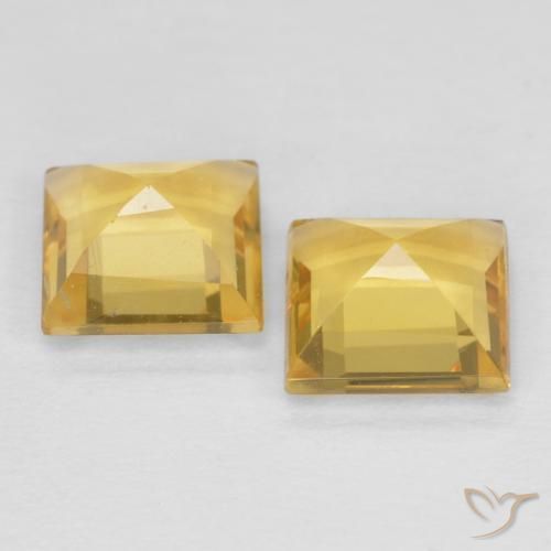1.77 ct natürliche Gelblich Gold Citrin-Edelsteine, Quadrat, VS
