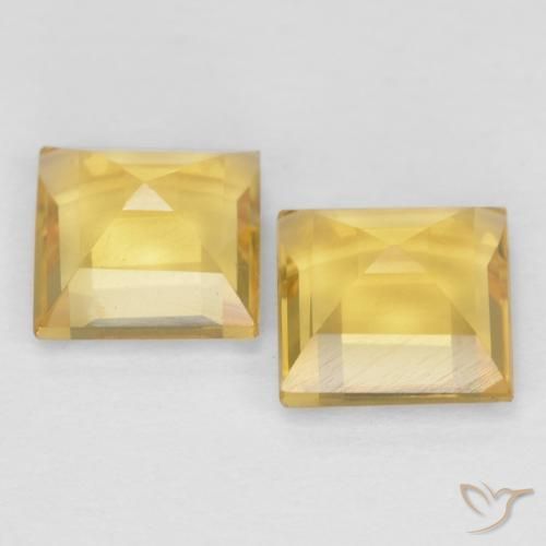 2.09 ct natürliche Gold-gelb Citrin-Edelsteine, Quadrat, VVS-VS