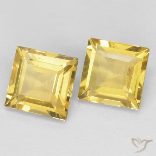 1.95 ct natürliche Mittleres Gold Citrin-Edelsteine, Quadrat, VVS-VS