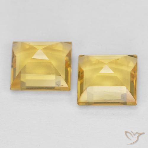 1.95 ct natürliche Mittleres Gold Citrin-Edelsteine, Quadrat, VVS-VS