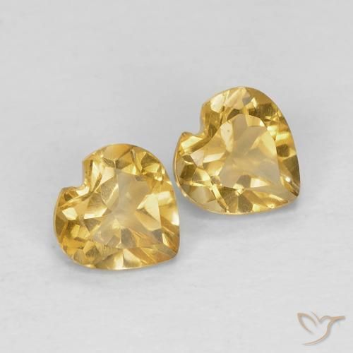 0.83 ct natürliche hellgolden Citrin-Edelsteine, Herz, VVS