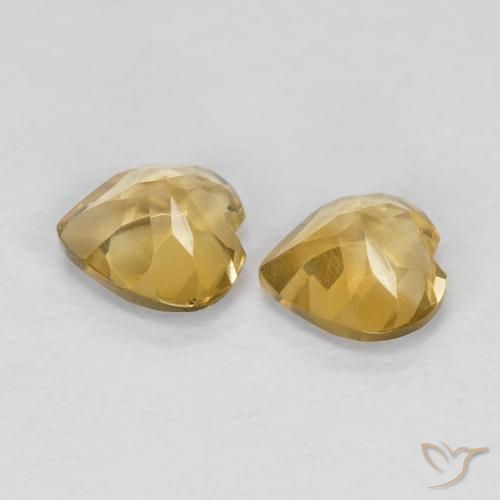 0.83 ct natürliche hellgolden Citrin-Edelsteine, Herz, VVS
