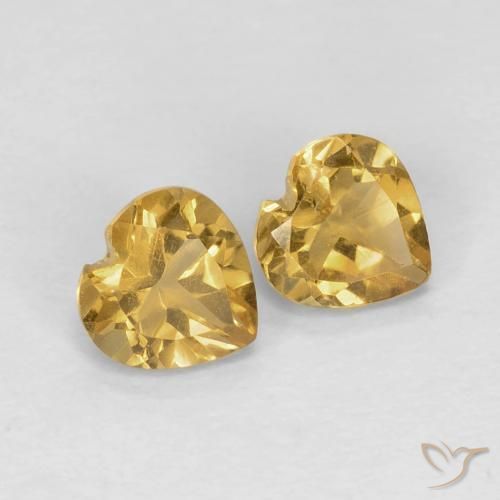 0.82 ct natürliche hellgolden Citrin-Edelsteine, Herz, VVS