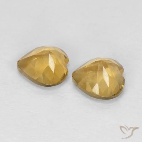 0.82 ct natürliche hellgolden Citrin-Edelsteine, Herz, VVS