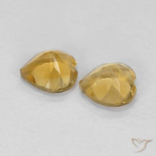 0.79 ct natürliche hellgolden Citrin-Edelsteine, Herz, VVS