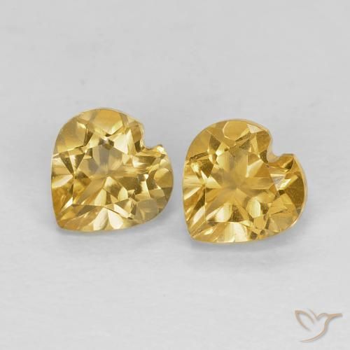 0.94ctw Natürlicher gold-orange Citrin, Herz, VVS
