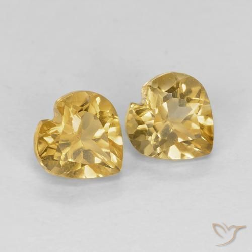 0.94 ct natürliche gold-orange Citrin-Edelsteine, Herz, VVS