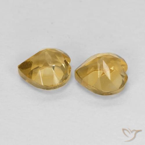 0.94 ct natürliche gold-orange Citrin-Edelsteine, Herz, VVS