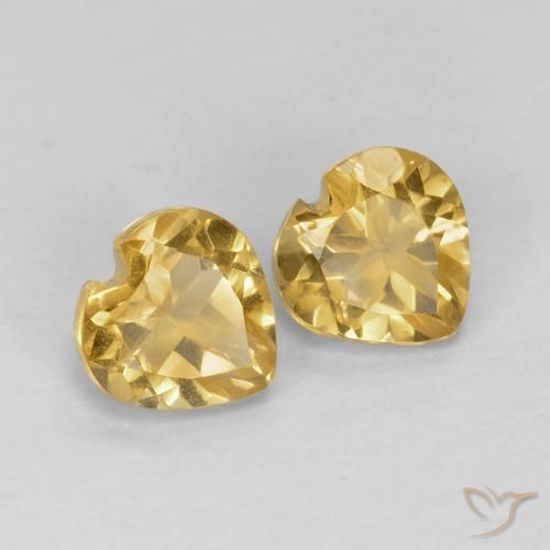 0.97 ct natürliche hellgolden Citrin-Edelsteine, Herz, VVS