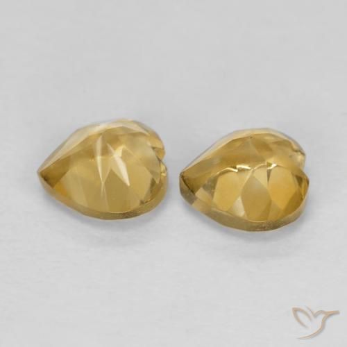 0.97 ct natürliche hellgolden Citrin-Edelsteine, Herz, VVS