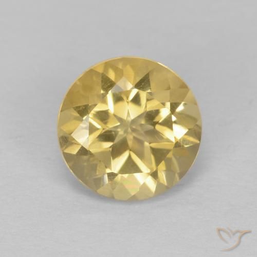 1.36ct Natürlicher hellgelb Citrin, Runden, VVS