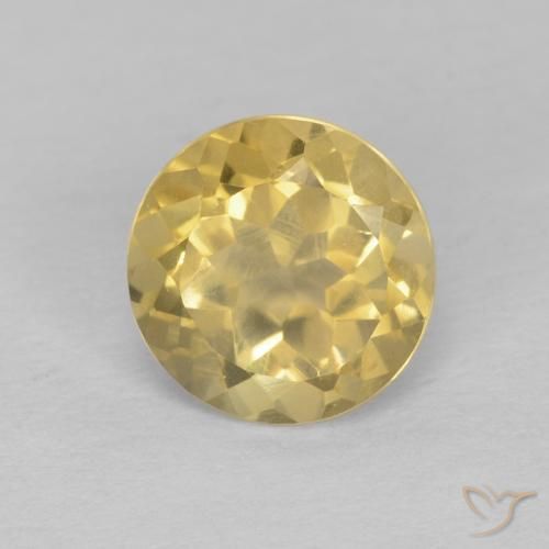 1.31ct Natürlicher hellgelb Citrin, Runden, VS