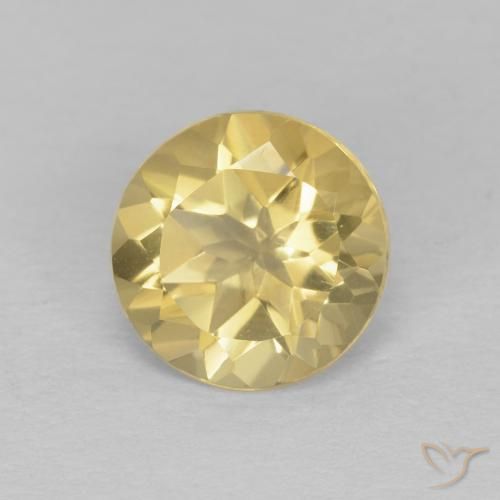 1.19ct Natürlicher Hell Gold Citrin, Runden, VVS