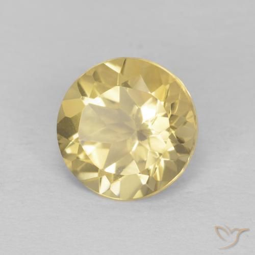 9,17 ctw natürlicher Hell Gold Citrin, Runden, VVS