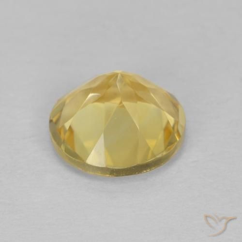 9,17 ctw natürlicher Hell Gold Citrin, Runden, VVS