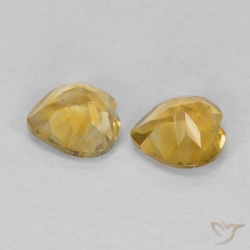 0.87 ct natürliche Mittelgold Citrin-Edelsteine, Herz, VVS-VS