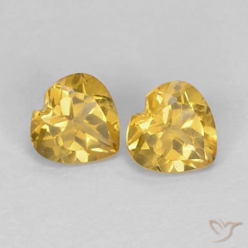 0.87 ct natürliche gold-orange Citrin-Edelsteine, Herz, VS