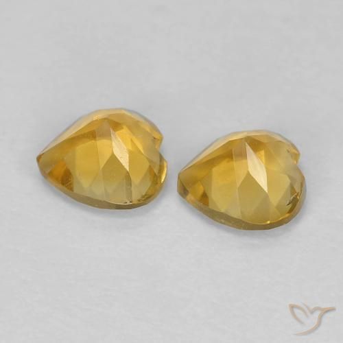 0.87 ct natürliche gold-orange Citrin-Edelsteine, Herz, VS