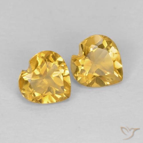 0.88 ct natürliche Mittelgold Citrin-Edelsteine, Herz, VVS-VS