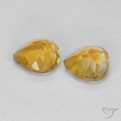 0.88 ct natürliche Mittelgold Citrin-Edelsteine, Herz, VVS-VS