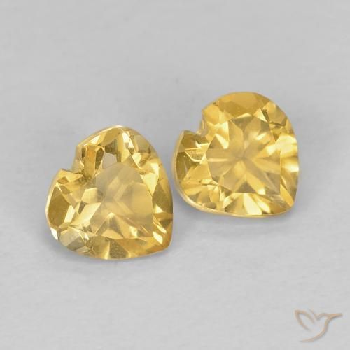 0.91 ct natürliche Mittelgold Citrin-Edelsteine, Herz, VVS
