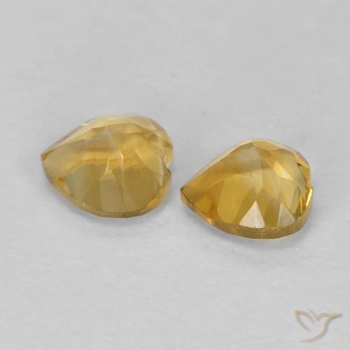 0.91 ct natürliche Mittelgold Citrin-Edelsteine, Herz, VVS