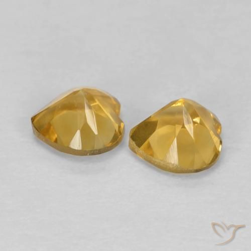 0.89 ct natürliche gold-orange Citrin-Edelsteine, Herz, VS