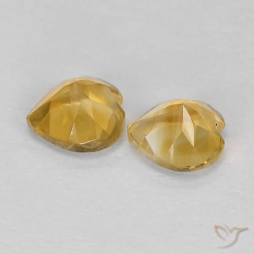 1.00 ct natürliche Mittelgold Citrin-Edelsteine, Herz, VVS-VS