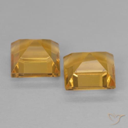 2.15 ct natürliche Mittleres Gold Citrin-Edelsteine, Quadrat, VS