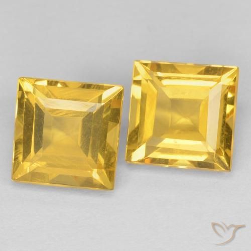 2.15 ct natürliche Mittleres Gold Citrin-Edelsteine, Quadrat, VVS-VS