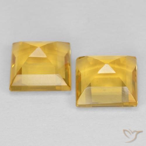 2.15 ct natürliche Mittleres Gold Citrin-Edelsteine, Quadrat, VVS-VS